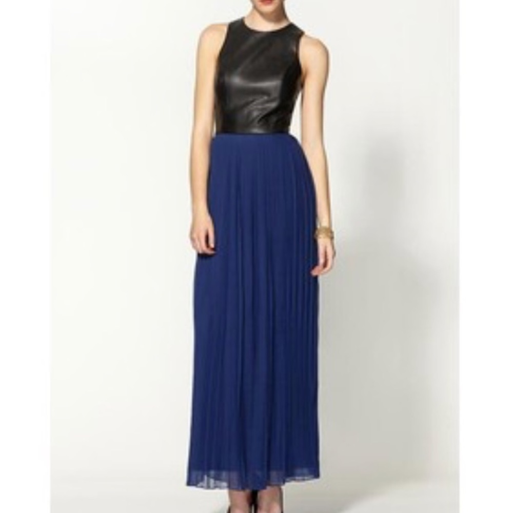 Cocoa Vegan Leather Maxi Dress